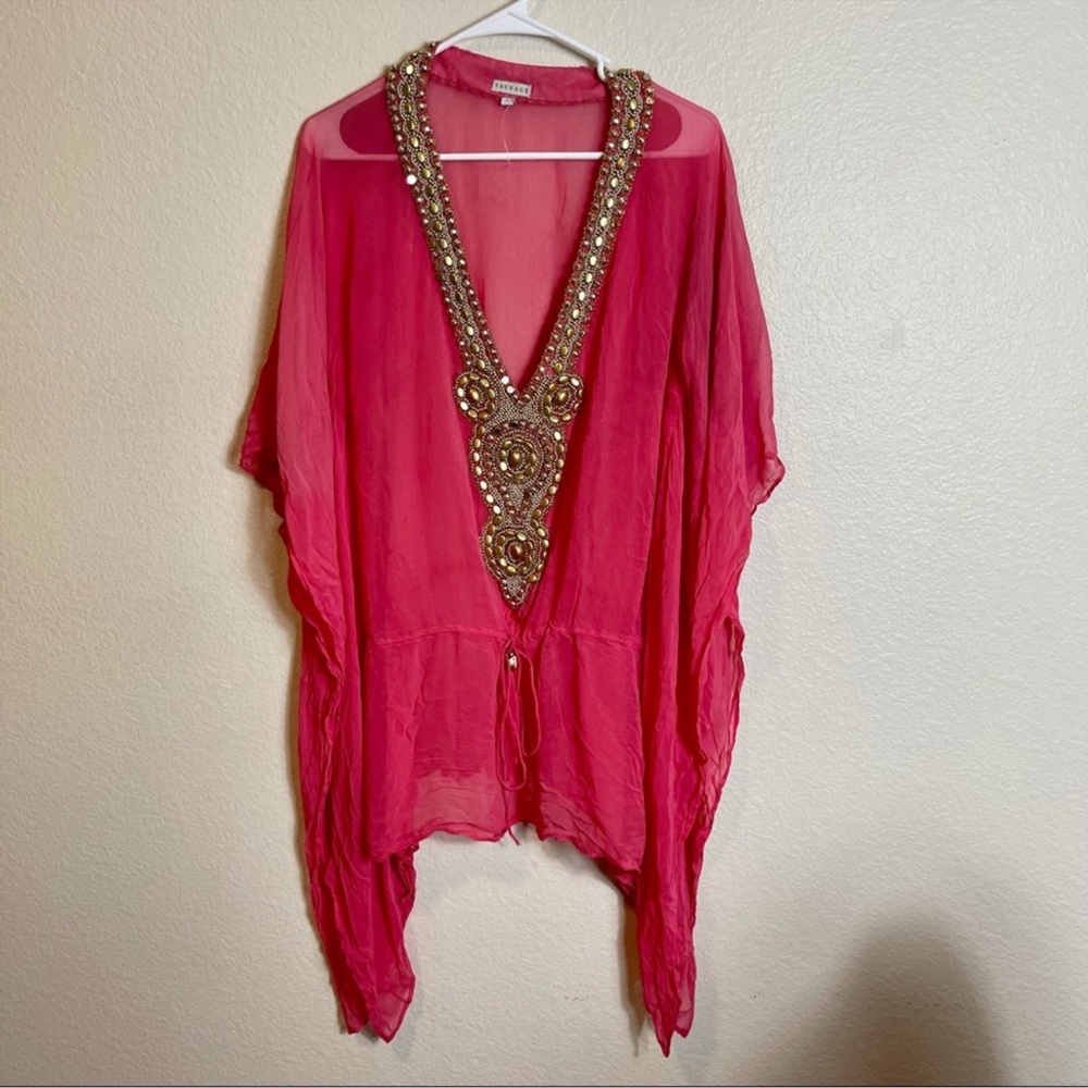 Sauvage Silk Swim Cover Up Kaftan